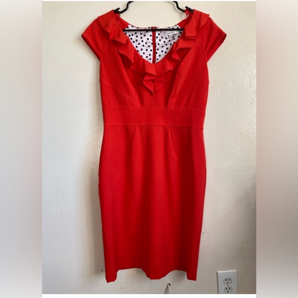 Sandra Darren Cocktails Dress Red Size 8